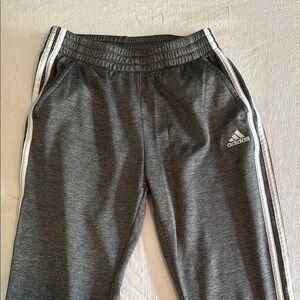 Adidas Gray Sweatpants with Three Stripes (14/16 L)